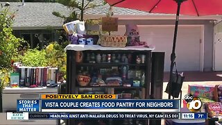 Vista couple creates food pantry for neighbors