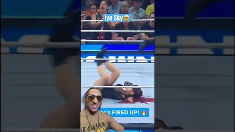 Iyo Sky Double drop kick on Asuka and Charlotte Flair 🤩 WWE Smackdown