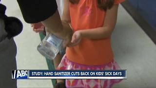 Study shows benefits of kids using hand sanitizer
