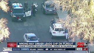 Wrong-way driver leads CHP on pursuit