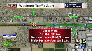 Weekend traffic alert: Road closures