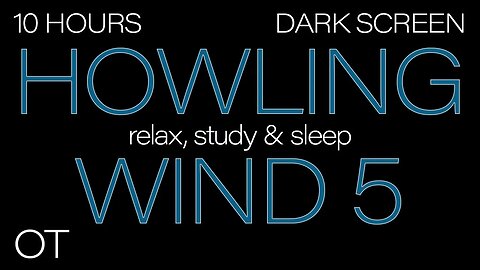 HOWLING WIND Sounds for Sleeping| Relaxing| Studying| BLACK SCREEN| Real Storm Sounds| 10 HOURS VER5