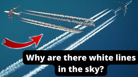 Why do white stripes appear in the sky after a plane passes by? #shorts #airplane