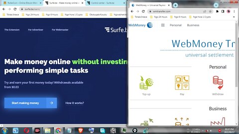 How To Make Free Money While Browsing At Surfe.be And Withdraw At WebMoney Instantly