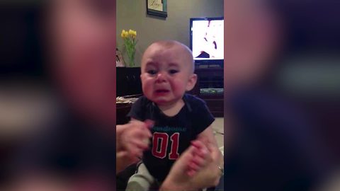 "Cute Baby Boy Cries When He Hears Old McDonald Song"