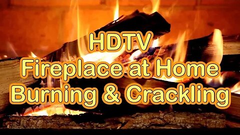 🔥 HD Fireplace at Home, wood burning & fire crackling
