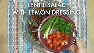 Lentil Salad with Lemon Dressing. All of your friends will LOVE this!