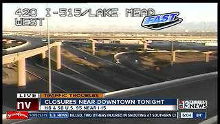 U.S. 95 to be closed overnight at Interstate 15 this week