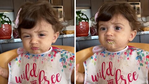 Baby Girl Dislikes Avocado, Throws Adorable Mini Tantrum