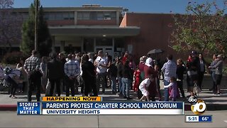 Parents protest charter school moratorium