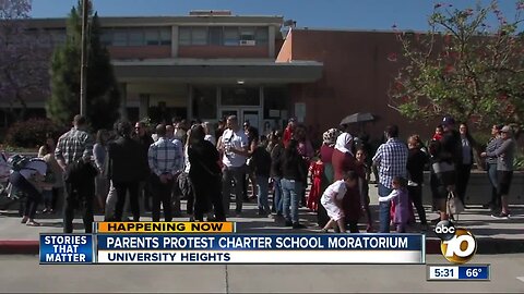 Parents protest charter school moratorium