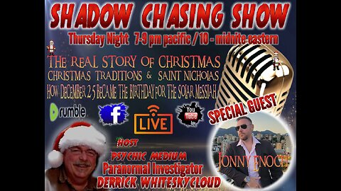 SHADOW CHASING SHOW / BETWEEN 2 WORLDS RADIO 28-12-2023 guest Jonny Enoch