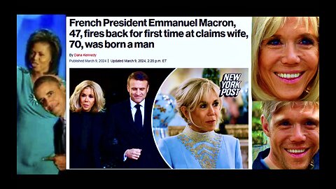 French President Emmanuel Macron Married To Man Wife Brigette Exposes Transgender Michelle Obama