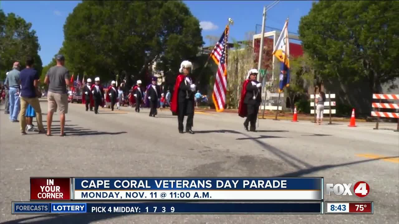 Cape Coral Veterans Day Parade on Monday