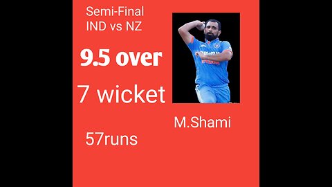 7 wicket for shami.IND vs NZ (semi-final)2023