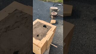 Backyard Metal Casting with Foundry Sand #shorts #shortsfeed #diy