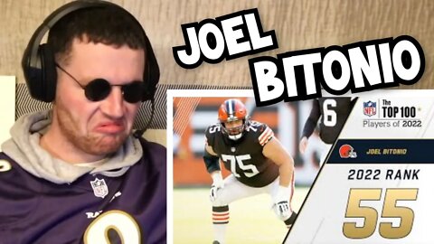 Rugby Player Reacts to JOEL BITONIO (Cleveland Browns, G) #55 NFL Top 100 Players in 2022