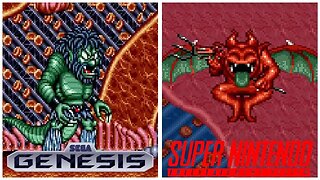 Joe & Mac - Final Boss Comparison (Sega Genesis vs. Super Nintendo)