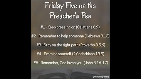 Friday Five - February 5, 2021 - Preacher's Pen