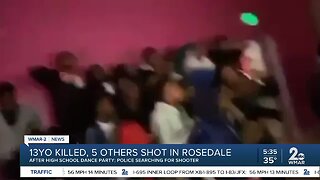 13--year-old killed, 5 others shot in Rosedale