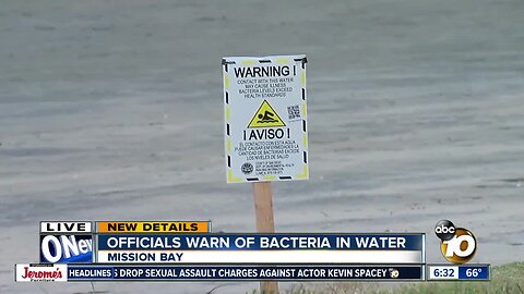 Public urged to stay out of water at Mission Bay due to high bacteria levels