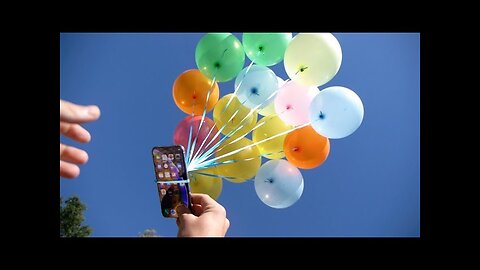 How Many Balloons Will Lift an iPhone XS- - Will it Survive