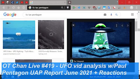 Pentagon News is Nothing-Burger I told you it would be + Resume UFO vid breakdowns]-OT Chan Live-419