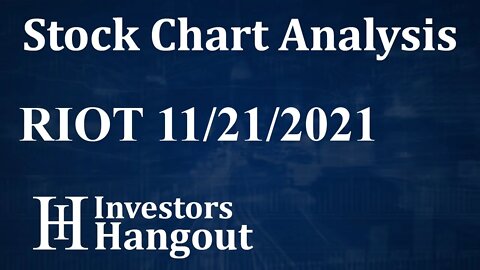 RIOT Stock Chart Analysis Riot Blockchain Inc. - 11-21-2021