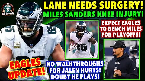 LANE NEEDS SURGERY! BUT WILL REHAB AND PLAY! HURTS NO PRACTICE! WALKTHROUGH! MILES SANDERS KNEE! OMG