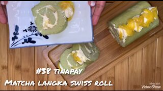 Matcha Langka Swiss Roll Cake (jack fruit)