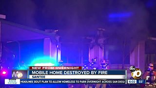 Woman dies in Santee mobile home fire