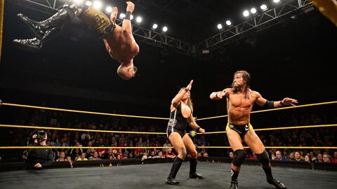 Adam Cole vs Pete Dunne vs Ricochet NXT 10-10-18 Highlights