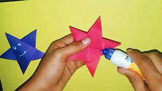 How To Make Easy Paper Christmas Star For Kids - Nursery Craft Ideas - Paper Craft Easy - Art Eira l