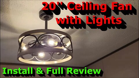 20in Ceiling Fan with Lights - Install & Full Review - Remote Control