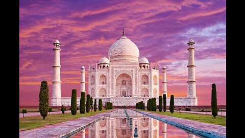 The Taj mahal 4K HD. The most prominent historical monuments in the world.
