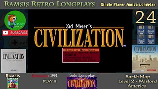 Sid Meier's Civilization | 1992 | Amiga | Warlord | EARTH | America - Episode #24 | Longplay