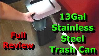 13 Gallon Stainless Steel Premium Trash Can - Full Review