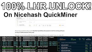 100% LHR UNLOCK Nicehash QuickMiner!!! (30 series cards)