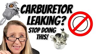 STOP doing this! The RIGHT way to figure out small engine carburetor leaks.
