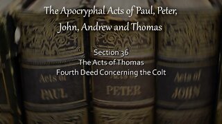 Apocryphal Acts - Acts of Thomas - 4th Deed - Concerning The Colt