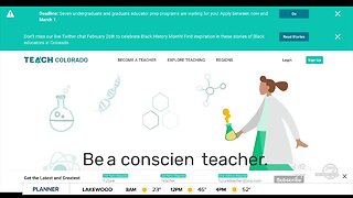 Colorado trying to receruit more people to become teachers