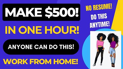 Non Phone! No Resume Make $500 In An Hour Anyone Can Do This Best Side Hustle Work From Home 2023