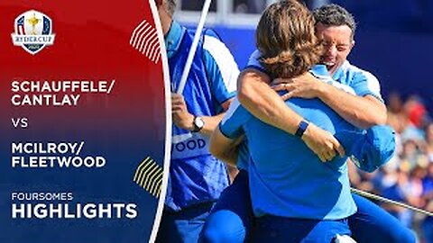 Schauffele/Cantlay vs McIlroy/Fleetwood Highlights | 2023 Ryder Cup