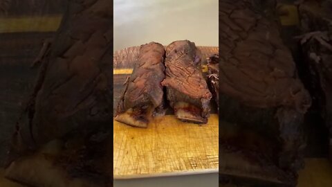 Hickory smoked BBQ beef ribs! #shorts #short #carnivore