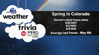 Weather trivia: Denver's latest freeze dates