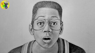 Steve Urkel Pencil Drawing