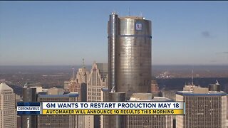 GM wants to restart production on May 18