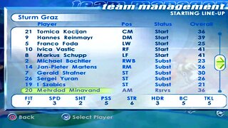 FIFA 2001 Sturm Graz Overall Player Ratings