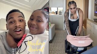Dejounte Murray & Jania Meshell Fly The Kids To Disney World To Celebrate Riley's 6th B-Day! 🛩