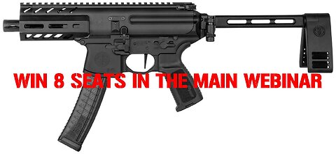 SIG MPX K 9MM MINI #2 FOR 8 SEATS IN THE MAIN WEBINAR